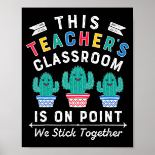 Poster On Point We Stick Together Fun Back to School Teac