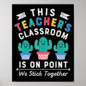 Poster On Point We Stick Together Fun Back to School Teac (Devant)