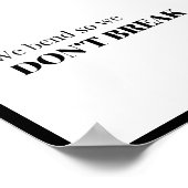 Poster On se plie pour ne pas casser (Coin)