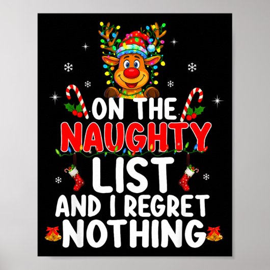 Poster On The Naughty List And I Regret Nothing Funny Rei (Devant)