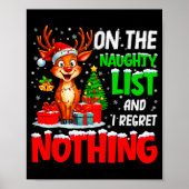 Poster On The Naughty List And Regret Nothing Christmas X (Devant)