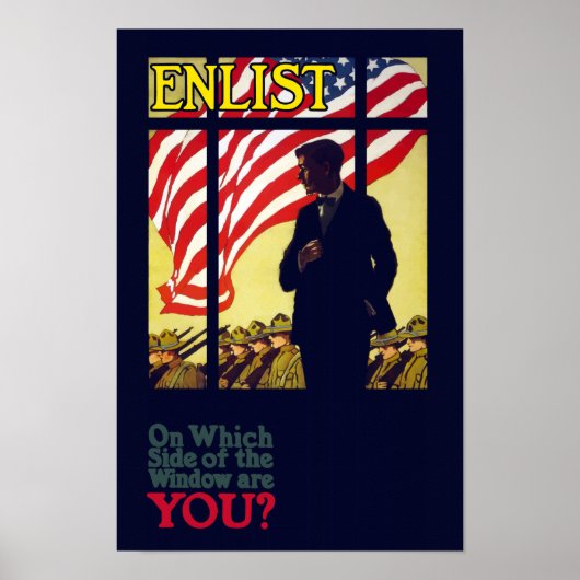 Poster On which side of the window are you? - WW1 (Devant)