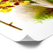 Poster Oncidium Orchid fleurs jaunes orchidées imprimer n (Coin)