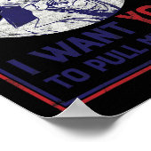 Poster Oncle Amusant Sam Je Veux Que Vous Tiriez Mon Doig (Coin)