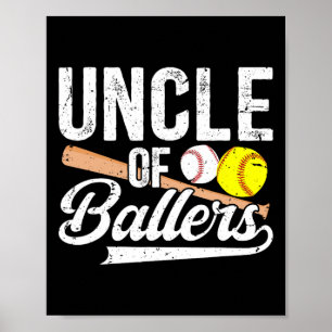 Poster Oncle De Ballers Baseball Softball Oncle