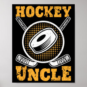 Poster Oncle de hockey Famille Sports Entraîneur Joueur F