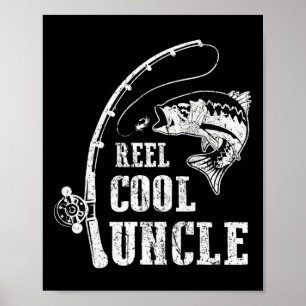 Poster Oncle de pêche vraiment cool Papa Fête des Pères 