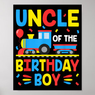 Poster Oncle du Groupe de la Famille du Train d'Anniversa