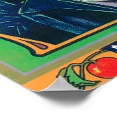 Poster Oncle Sam Apple Étiquette (vert) - Wapato, WA (Coin)