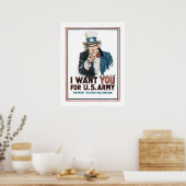 Poster Oncle Sam (blanc) (Cuisine)