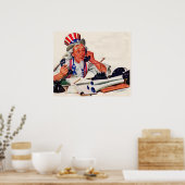 Poster Oncle Sam des années 1940 au téléphone (Cuisine)