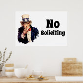 Poster Oncle Sam dit Pas de sollicitation (Cuisine)