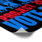 Poster Oncle Sam dit Stop Project 2025 Vote Blue (Coin)