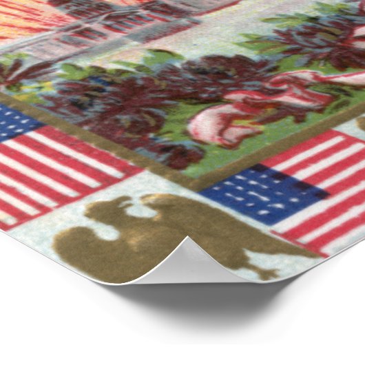 Poster Oncle Sam et Lady Liberty (Coin)