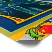 Poster Oncle Sam Étiquette Apple (bleu) - Wapato, WA (Coin)