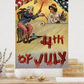 Poster Oncle Sam Fireworks Firecracker US (Cuisine)