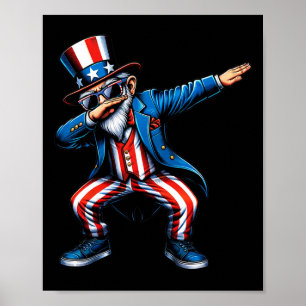 Poster Oncle Sam Funny 4 juillet Patriotique Garçons Fill