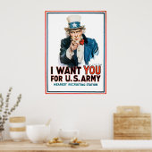 Poster Oncle Sam, Je Veux Que Tu (Cuisine)