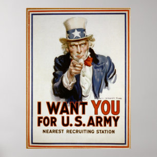Poster Oncle Sam - Je Vous Veux