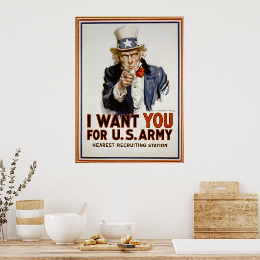 Poster Oncle Sam - Je Vous Veux (Cuisine)