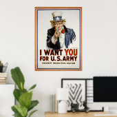 Poster Oncle Sam - Je Vous Veux (Bureau à domicile)