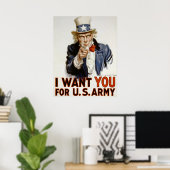 Poster Oncle Sam - Je Vous Veux (Bureau à domicile)