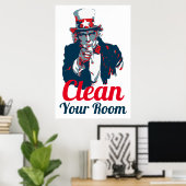 Poster Oncle Sam nettoie ta chambre (Bureau à domicile)