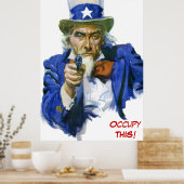 Poster Oncle Sam - Occupe-toi de ça ! Mouvement anti-occu (Cuisine)