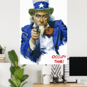 Poster Oncle Sam - Occupe-toi de ça ! Mouvement anti-occu (Bureau à domicile)