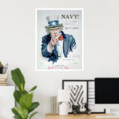 Poster Oncle Sam t'appelle ! Enlist Navy (US02148B) (Bureau à domicile)