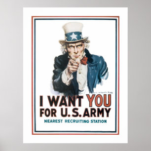Poster Oncle Sam (toile)