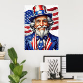 Poster Oncle Sam USA (Bureau à domicile)