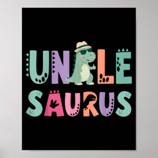 Poster Oncle Saurus Papa Dinosaure 3e Anniversaire T-Rex
