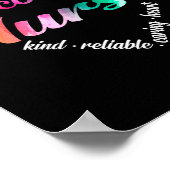 Poster Oncologie Infirmière Coeur Mot Cloud Aquarelle Arc (Coin)