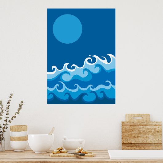 Poster onde bleue (Cuisine)