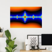 Poster Onde cérébrale - Fractale (Bureau à domicile)