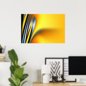 Poster onde jaune (Bureau à domicile)