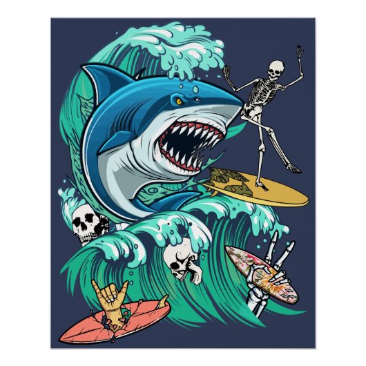 Poster Onde requin (Devant)