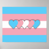 Poster onder transgendervlag (Voorkant)