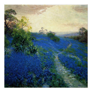 Poster Onderdonk - Bluebonnet Field,