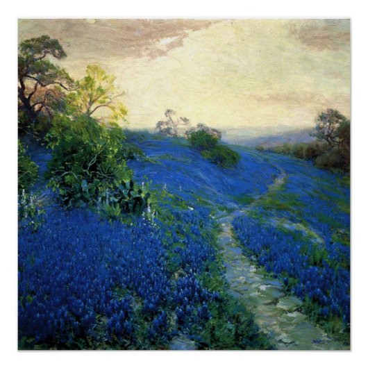 Poster Onderdonk - Bluebonnet Field, (Devant)