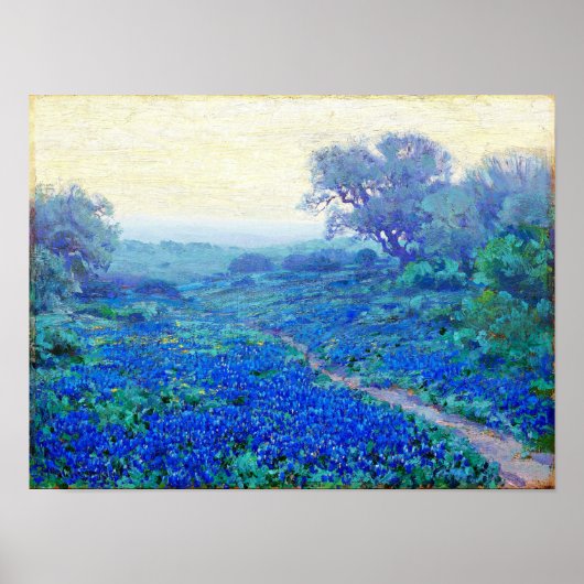 Poster Onderdonk - Bluebonnets au lever du soleil (Devant)