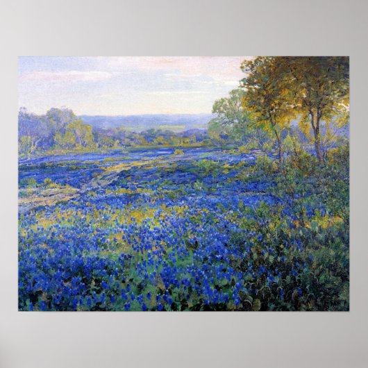 Poster Onderdonk - Champs de Lupins Bleus 1920 (Devant)