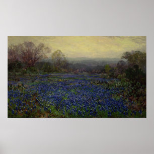 Poster Onderdonk - Field Of Bluebonnets 1920
