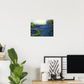 Poster Onderdonk - Matin dans les bleuebonnets (Bureau à domicile)