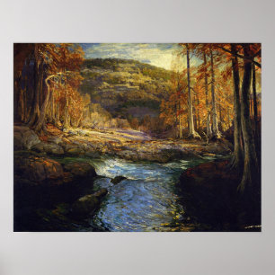 Poster Onderdonk - Ruisseau forestier, source de la Guada