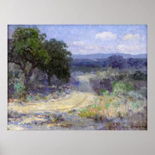 Poster Onderdonk - Un chemin à travers Texas Hill Country