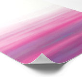 Poster Ondes Aquarelle rose violet (Coin)
