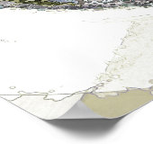 Poster Ondes aquarelles (Coin)