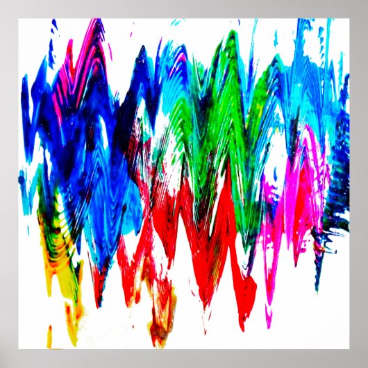 Poster Ondes colorées (Devant)